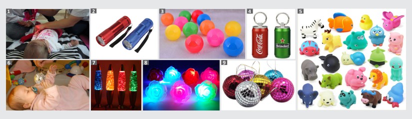 estimulação visual com luz e reflexos luminosos