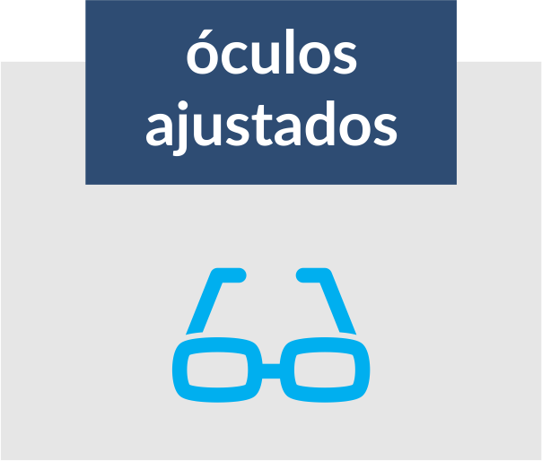 óculos ajustados