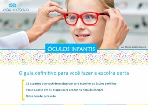 eBook com orientações para escolha de óculos infantis