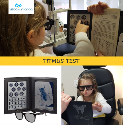 exame oftalmológico para avaliar a visão binocular