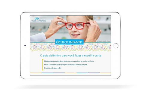ebook com dicas sobre escolha e compra de óculos infantis